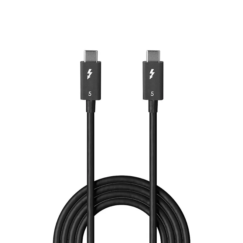 Cabo Lindy 1m Thunderbolt 5, 80Gbit/s, Passivo, ficha, ficha, 1 m, 80 Gbit/s, Preto, Níquel