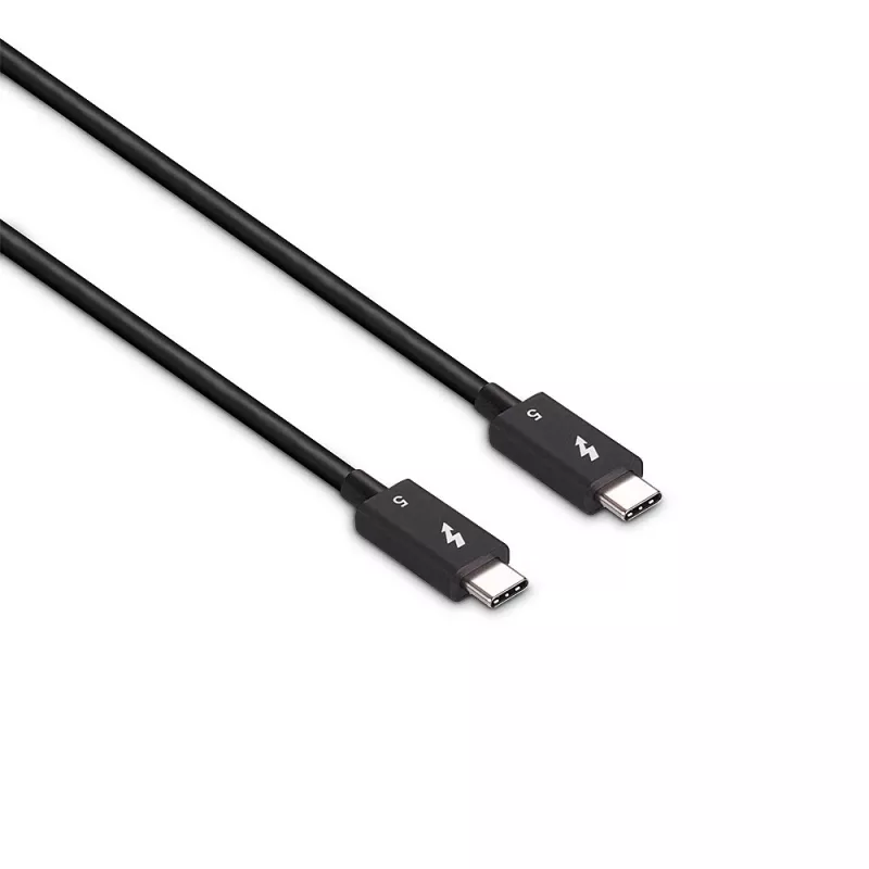 Cabo Lindy 1m Thunderbolt 5, 80Gbit/s, Passivo, ficha, ficha, 1 m, 80 Gbit/s, Preto, Níquel