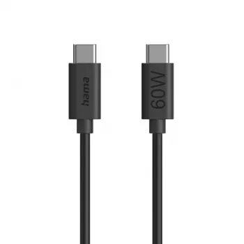 Cabo USB Hama 00086446 1,2 m USB-C preto USB 2.0 0,48 Gbit/s