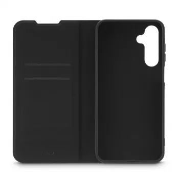 Capa tipo carteira Hama Galaxy A17 preto suporte de secretária 2 compartimentos para cartões