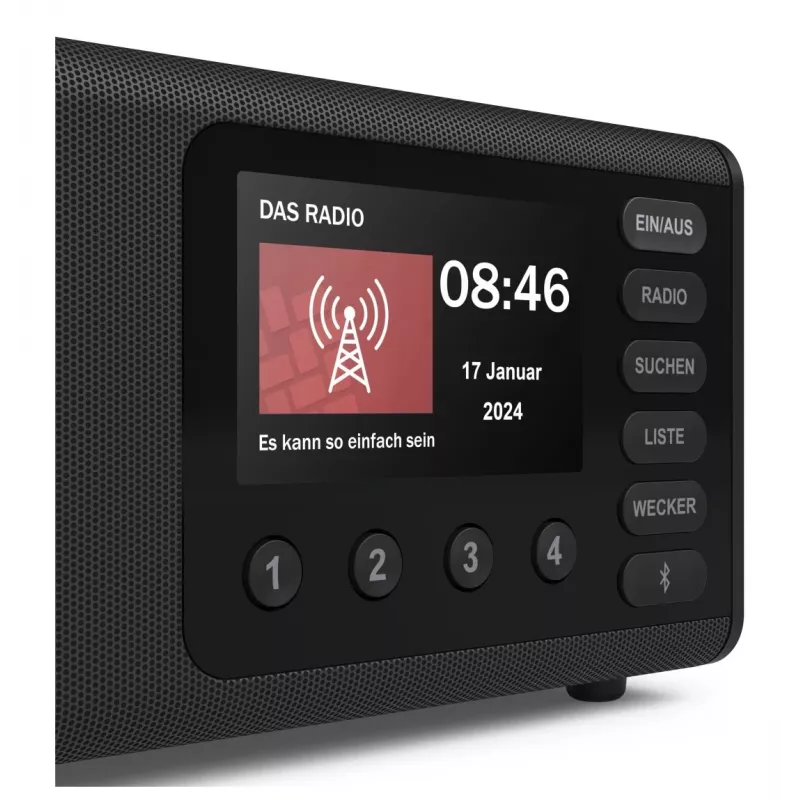 Rádio pessoal Hama DR1001 digital DAB DAB+ FM 5W ecrã TFT