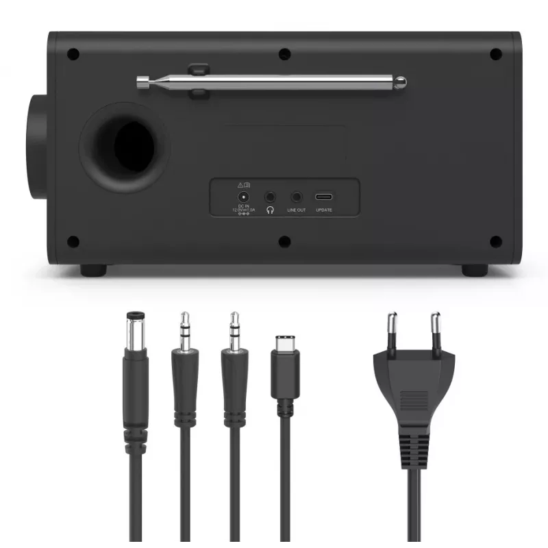 Rádio pessoal Hama DR1001 digital DAB DAB+ FM 5W ecrã TFT