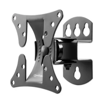 Suporte de parede articulado Manhattan para TV e monitores (inclinável e orientável), para ecrãs de 13 polegadas a 27 polegadas, compatibilidade VESA: todos entre 75x75mm e 100x100mm - verifique as dimensões dos quatro orifícios de fixação na parte traseira do ecrã para garantir que encaixa, suporte individual, máx. 30kg