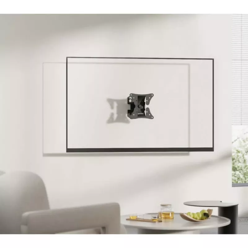 Suporte de parede articulado Manhattan para TV e monitores (inclinável e orientável), para ecrãs de 13 polegadas a 27 polegadas, compatibilidade VESA: todos entre 75x75mm e 100x100mm - verifique as dimensões dos quatro orifícios de fixação na parte traseira do ecrã para garantir que encaixa, suporte individual, máx. 30kg