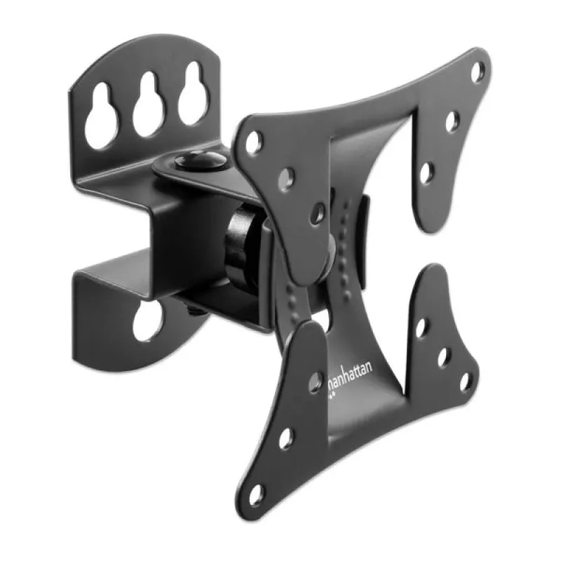Suporte de parede articulado Manhattan para TV e monitores (inclinável e orientável), para ecrãs de 13 polegadas a 27 polegadas, compatibilidade VESA: todos entre 75x75mm e 100x100mm - verifique as dimensões dos quatro orifícios de fixação na parte traseira do ecrã para garantir que encaixa, suporte individual, máx. 30kg