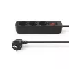 Hama 00223013 Extensão elétrica 1,4 m 3 tomadas AC Interior Preto