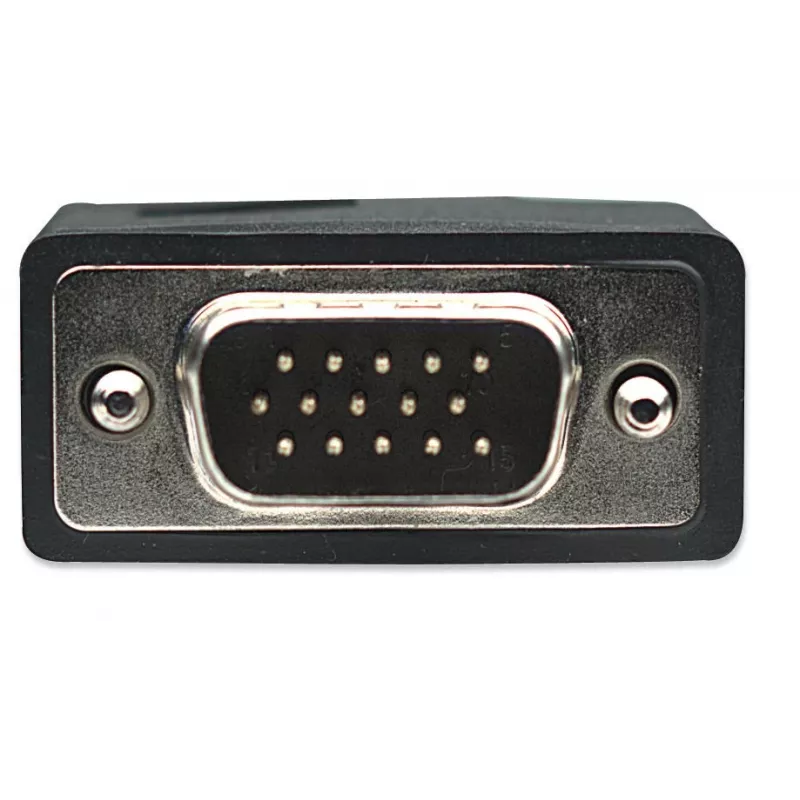 Manhattan Cabo de monitor VGA (com núcleos de ferrite), 15m, Preto, macho para macho, HD15, cabo com especificação SVGA superior (totalmente compatível), blindagem com núcleos de ferrite ajuda a minimizar interferências EMI para uma melhor transmissão de vídeo, garantia vitalícia