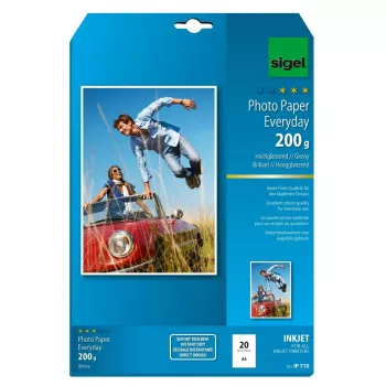 Papel de impressora A4 Sigel IP710 Gloss 20 folhas branco