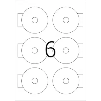 Etiquetas autocolantes HERMA CD Mini A4 Ø 78 mm