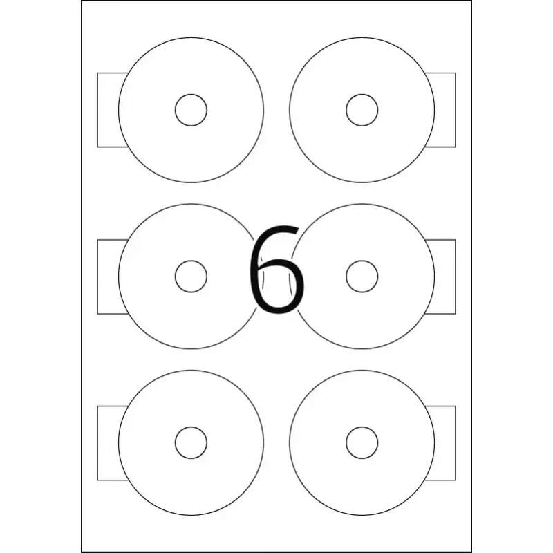 Etiquetas autocolantes HERMA CD Mini A4 Ø 78 mm