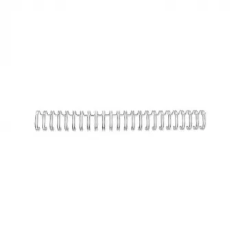 Espirais WireBind GBC 3:1 A5 8 mm 24 argolas, prateado, 3 folhas, metal, 100 unidades