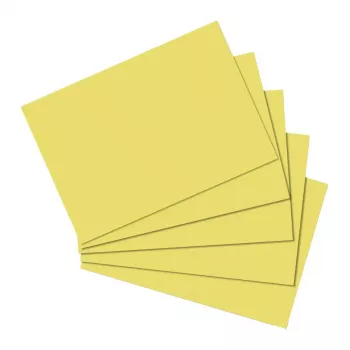 Ficha Herlitz 10837136 amarelo A5 100 unid.