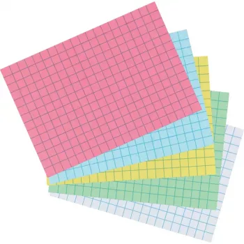 Fichas Herlitz 10901452 verde 100 unid. papel quadriculado 170 g/m²