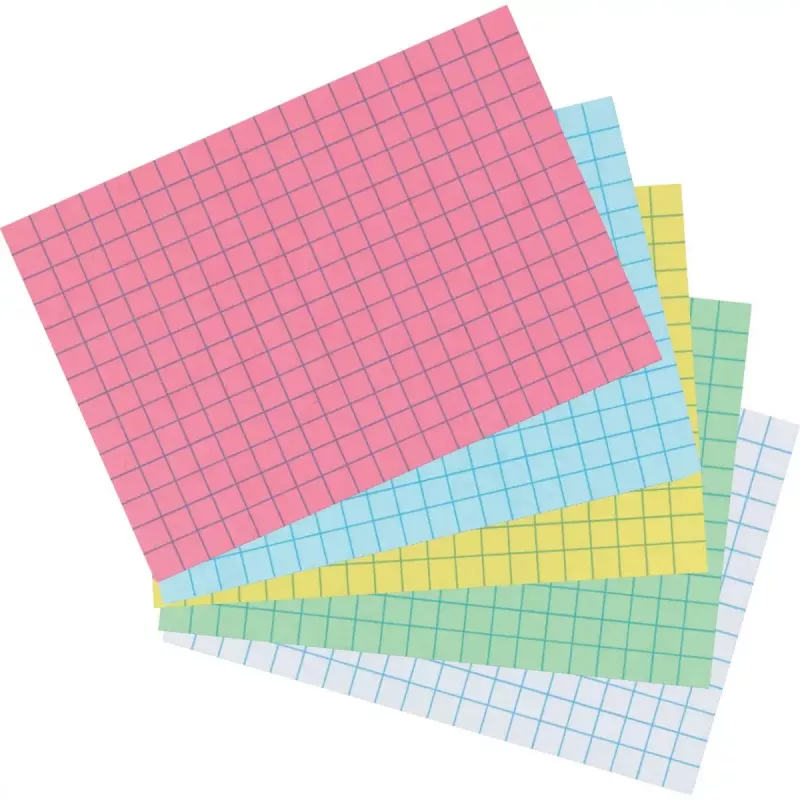 Fichas Herlitz 10901452 verde 100 unid. papel quadriculado 170 g/m²