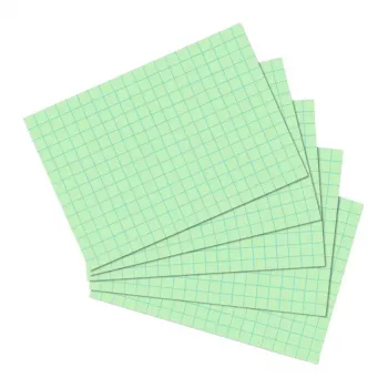 Fichas Herlitz 10901452 verde 100 unid. papel quadriculado 170 g/m²