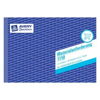 Livro de administração Avery 1110 azul branco