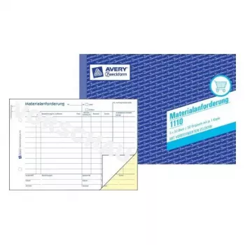 Livro de administração Avery 1110 azul branco
