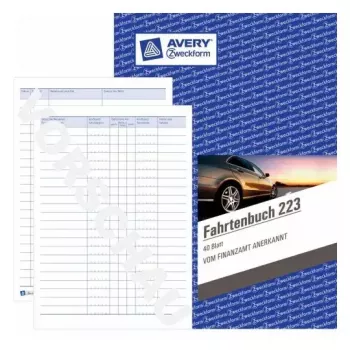 Livro de administração Avery 223 azul branco