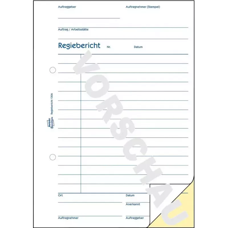 Formulário/livro de contabilidade A5 Avery 1306