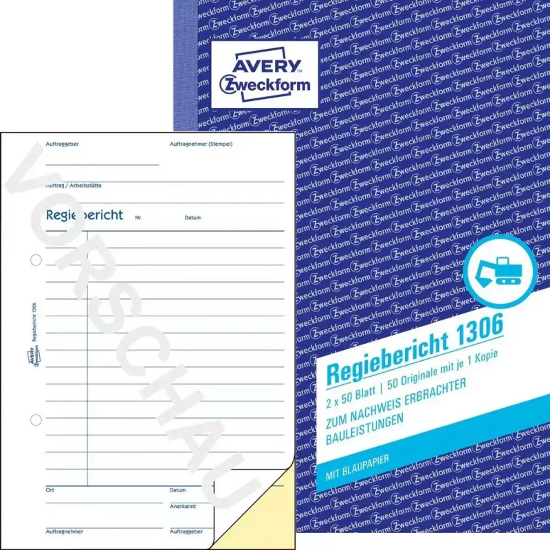 Formulário/livro de contabilidade A5 Avery 1306