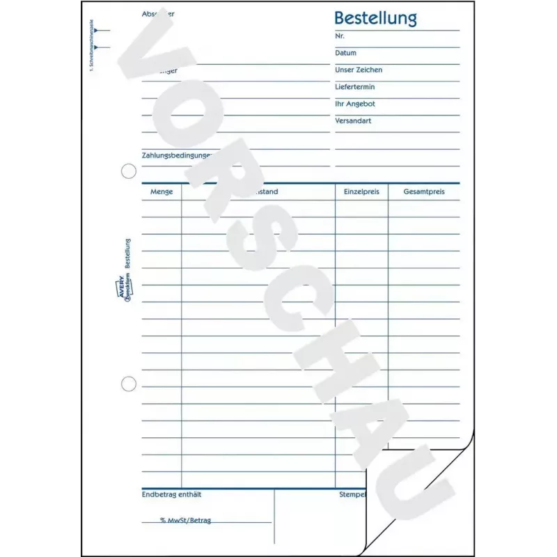 Formulário/livro de contabilidade A5 Avery 1406