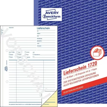Livro de contabilidade AVERY 1720 A4 40 páginas
