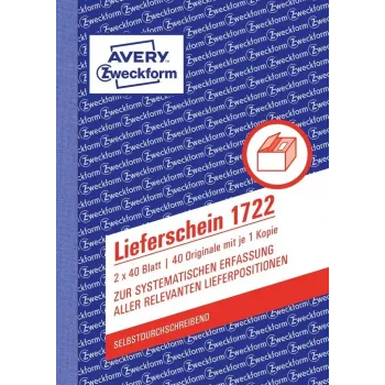 Livro de formulários de contabilidade A6 Avery 1722