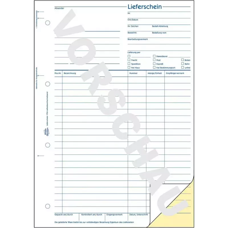 Livro de formulários de contabilidade A4 Avery 1724