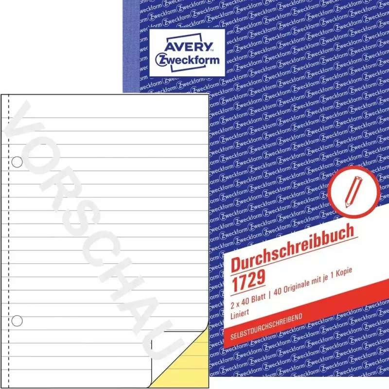 Formulário/livro de contabilidade A5 Avery 1729