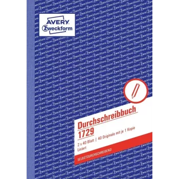 Formulário/livro de contabilidade A5 Avery 1729