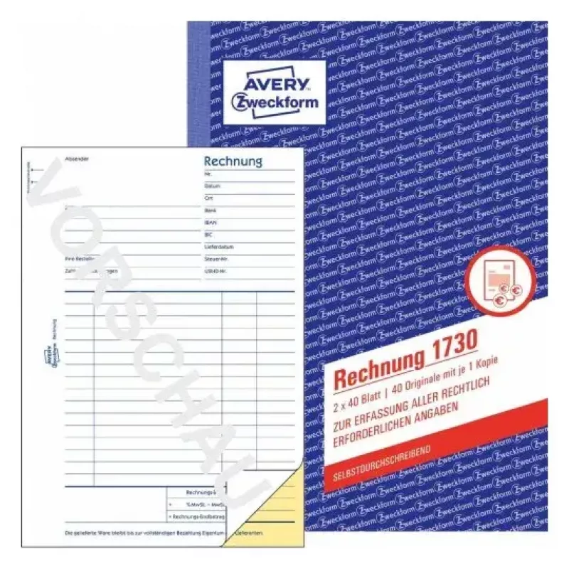 Formulário comercial Avery 1730