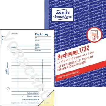 Livro de formulários de contabilidade A6 Avery 1732