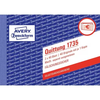 Livro de formulários de contabilidade A6 Avery 1735