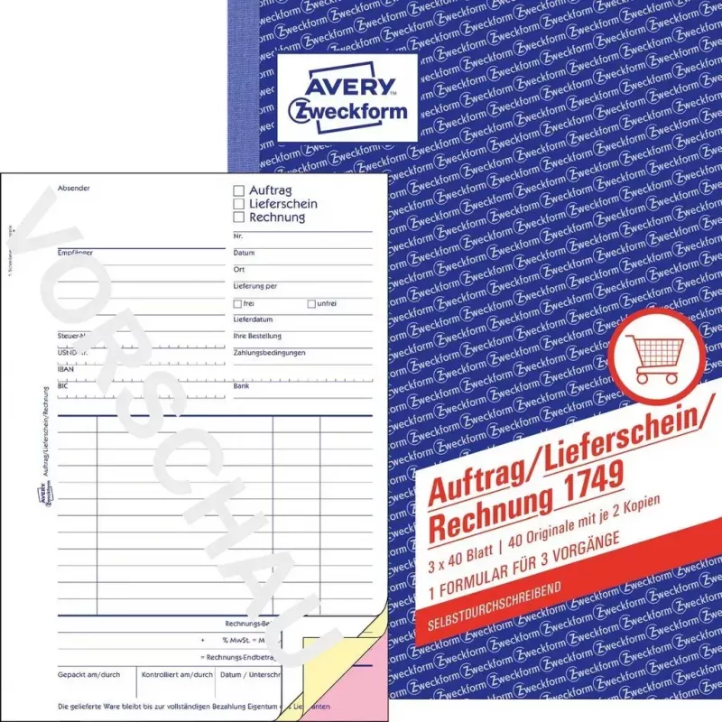 Livro de contabilidade A5 Avery 1749