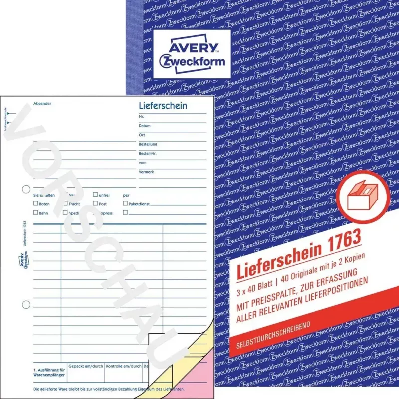 Livro de formulários de contabilidade A5 Avery 1763