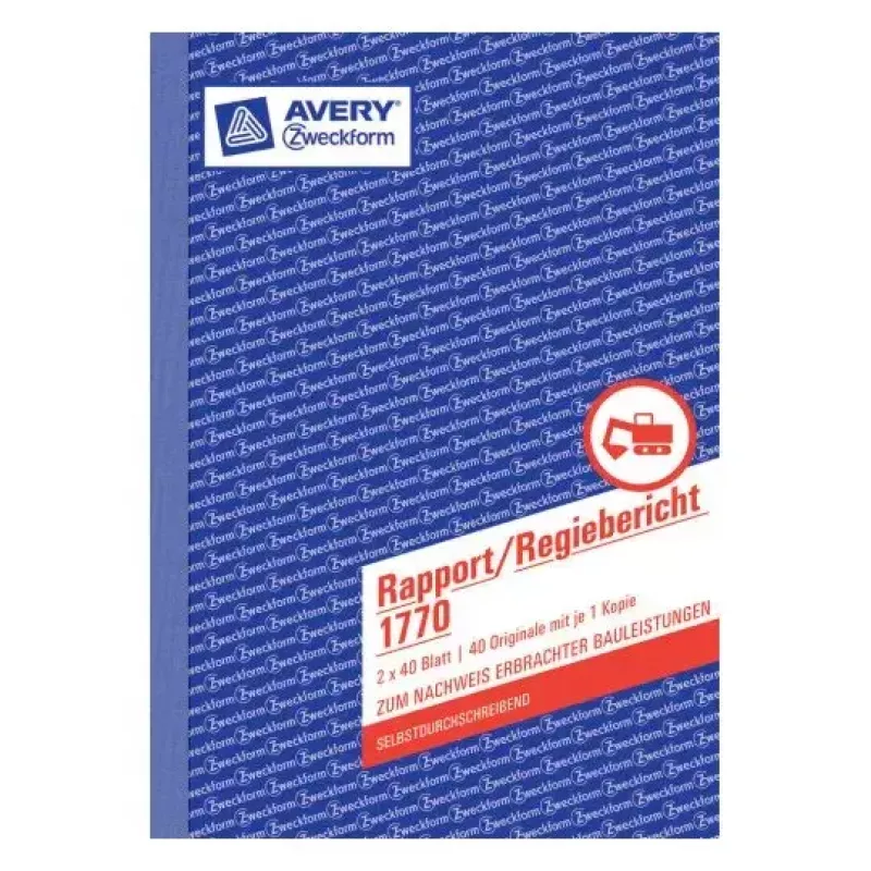 Livro de administração Avery 1770 azul branco