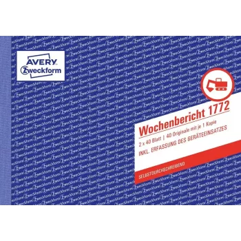 Formulário/livro de contabilidade A5 Avery 1772