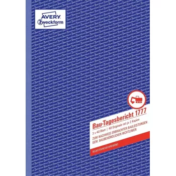Formulário/livro de contabilidade AVERY 1777 A4 40 páginas