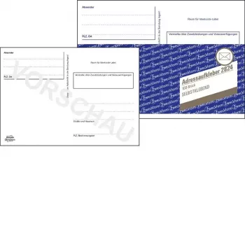 Etiquetas autocolantes Avery 2824 retangulares brancas