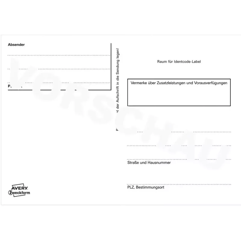 Etiquetas autocolantes Avery 2824 retangulares brancas