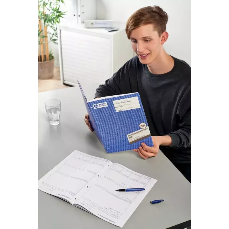 Avery Zweckform 2831 caderno de registo de formação, A4, 28 folhas