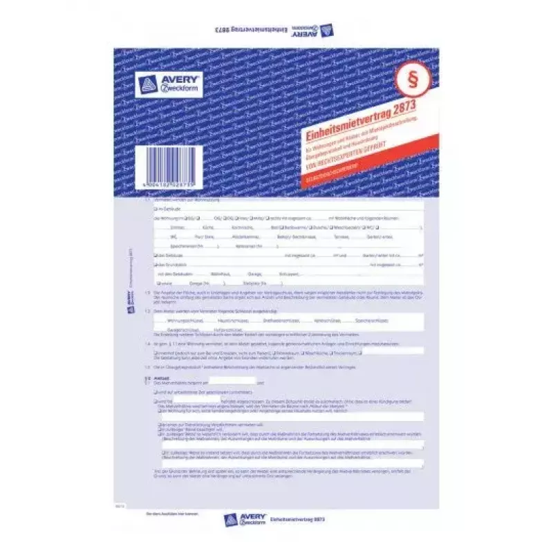 Papel de registo Avery 2873