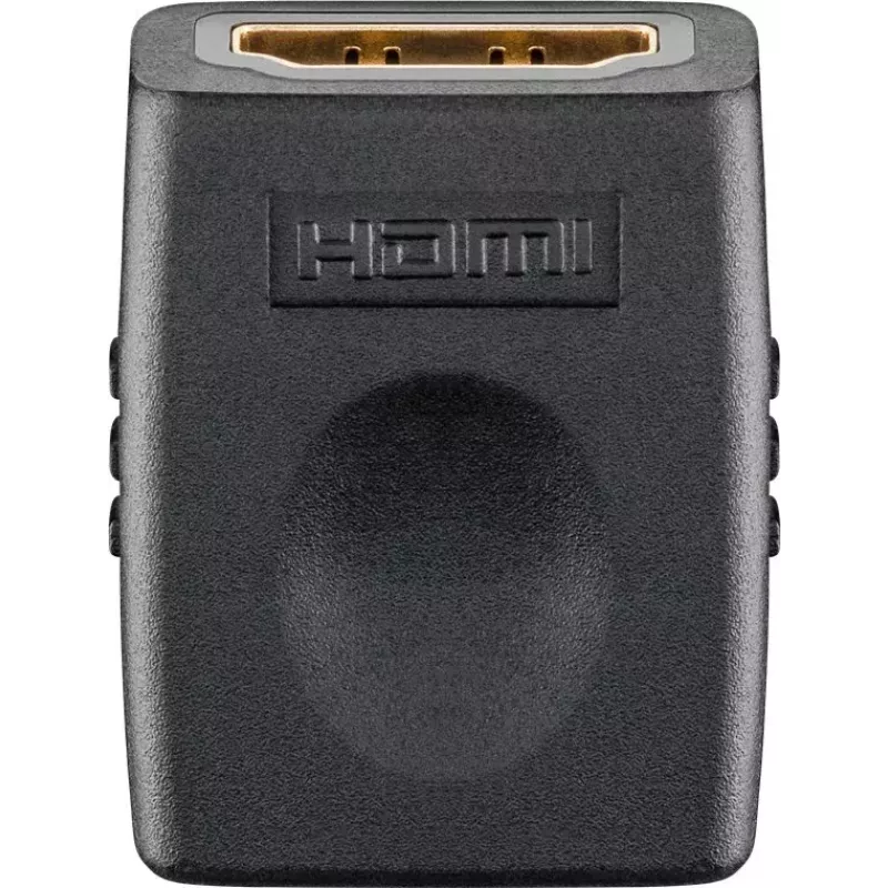 Adaptador HDMI ACC AH006, HDMI Type-A para HDMI Type-A, contactos dourados, preto