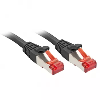 Cabo/adaptador de rede Lindy preto 1 m Cat6 S/FTP (S-STP)