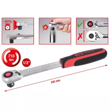 Chave de roquete reversível KS Tools 920.1290
