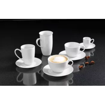 Ritzenhoff & Breker Snap BIANCO chávena de cappuccino de porcelana 0,3 L, conjunto de 4
