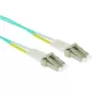 Cabo de patch de fibra ótica ACT 5 metros LSZH Multimodo 50/125 OM3 Duplex com fichas LC