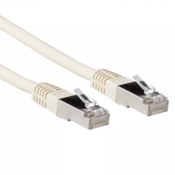 Cabo de patch ACT Marfim 1,5 m LSZH S/FTP CAT6A com fichas RJ45