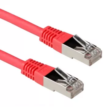 Cabo de patch ACT Vermelho 10 metros LSZH SFTP CAT6A com fichas RJ45