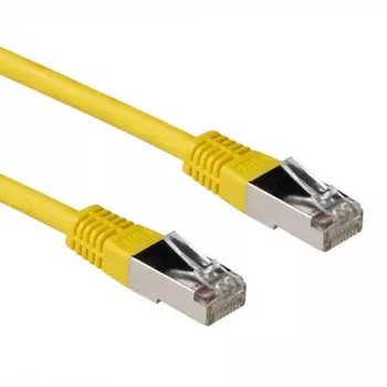 Cabo de patch ACT Amarelo 1 metro LSZH SFTP CAT6A com fichas RJ45